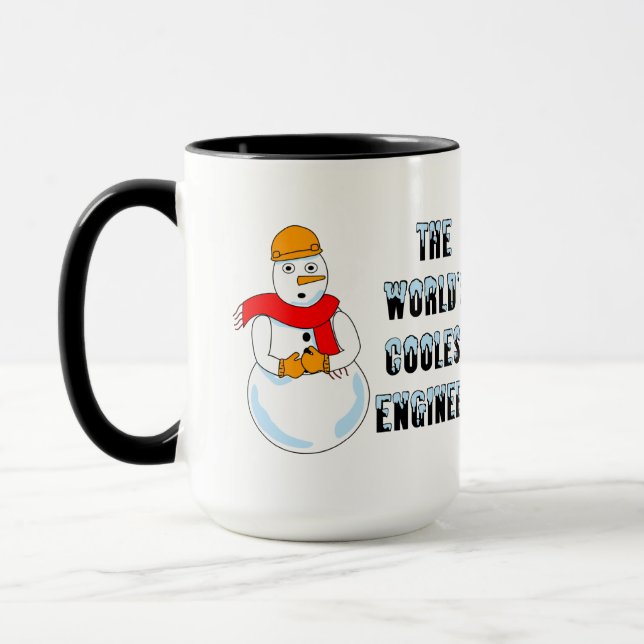 Coolest Engineer Snowman Mug (Left)
