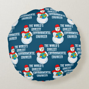 Coolest Environmental Engineer Round Pillow