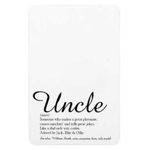 Coolest Ever Uncle, Funcle Definition Script Magnet