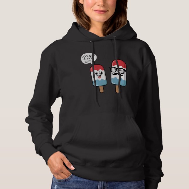 Coolest G-Pop Ever Funny Grandfather Popsicle Ice  Hoodie (Front)
