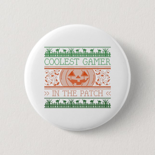 Coolest Gamer In The Patch  6 Cm Round Badge (Front)