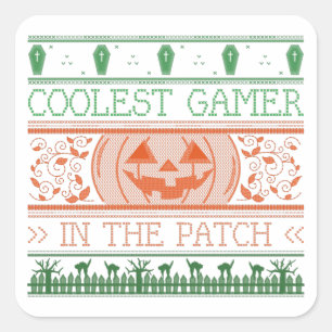 Coolest Gamer In The Patch  Square Sticker