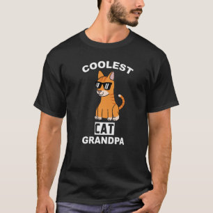 Coolest Ginger Cat Grandpa Pet Grandfather T-Shirt