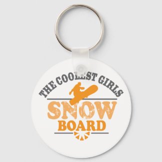 Coolest Girls Snowboard Key Ring