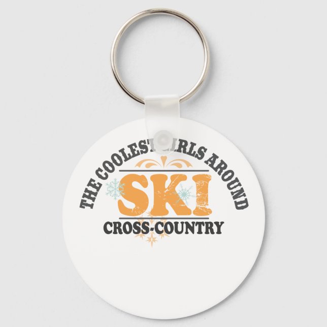 Coolest Girls XC Ski Key Ring (Front)