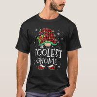 Coolest Gnome Red Plaid Matching Family Christmas 