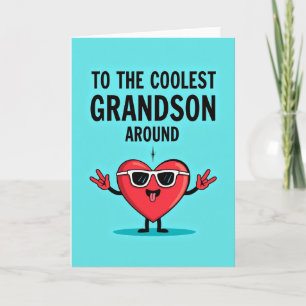 Coolest Grandson Around Card