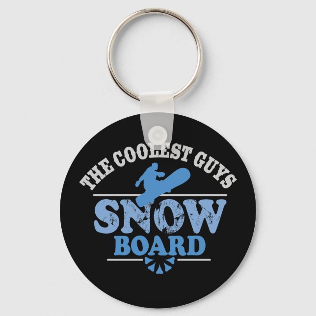 Coolest Guys Snowboard Key Ring (Front)
