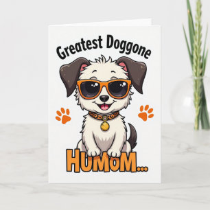 Coolest Humom Puppy Illustration Card