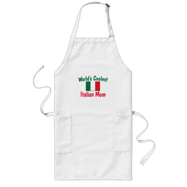 Coolest Italian Mum Long Apron (Front)