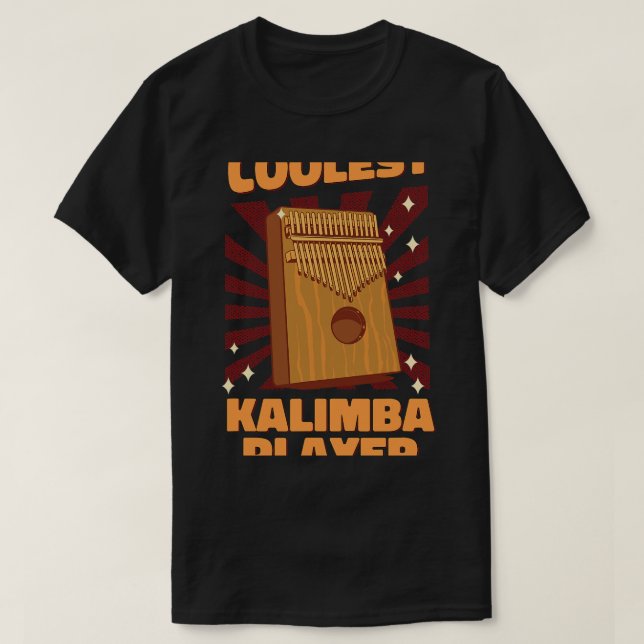 Coolest Kalimba Player Sound Instrument Kalimba T-Shirt (Design Front)
