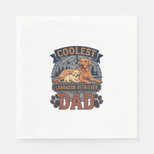 Coolest Labrador Retriever Dad Dog Mountain Paw Pr Napkin