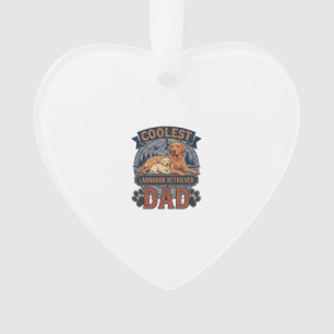 Coolest Labrador Retriever Dad Dog Mountain Paw Pr Ornament