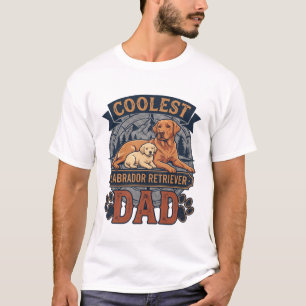 Coolest Labrador Retriever Dad Dog Mountain Paw Pr T-Shirt