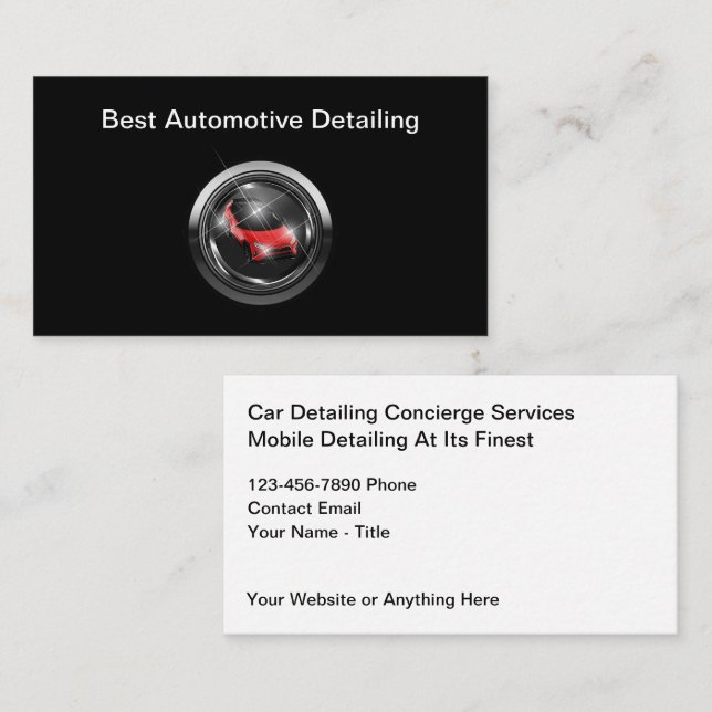 Coolest Mobile Car Detailing Business Cards (Front/Back)