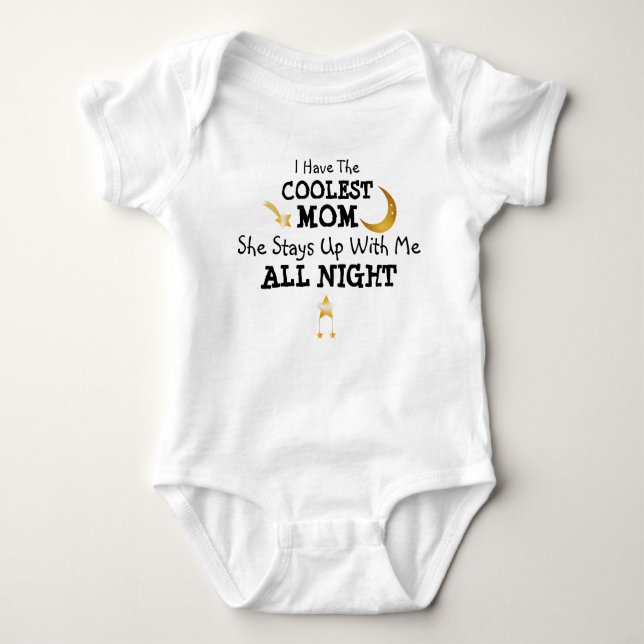 coolest mum baby bodysuit (Front)