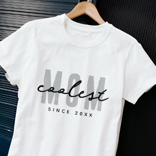 Coolest Mum Since 20XX Modern Simple Preppy T-Shirt