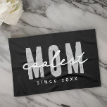 Coolest Mum Since 20XX Modern Simple Preppy Tea Towel<br><div class="desc">This simple and modern design is composed of san serif typography.</div>