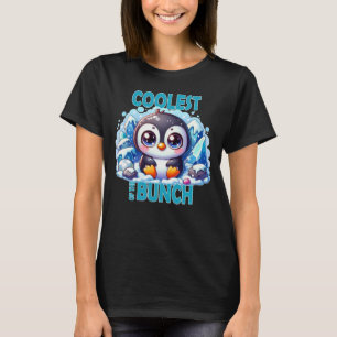 Coolest of the Bunch pun Cute baby Penguin cartoon T-Shirt