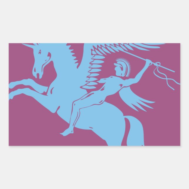 Coolest pegasus creature you love rectangular sticker (Front)