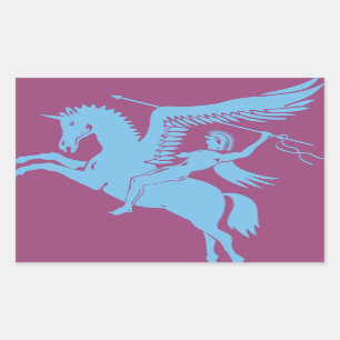 Coolest pegasus creature you love rectangular sticker