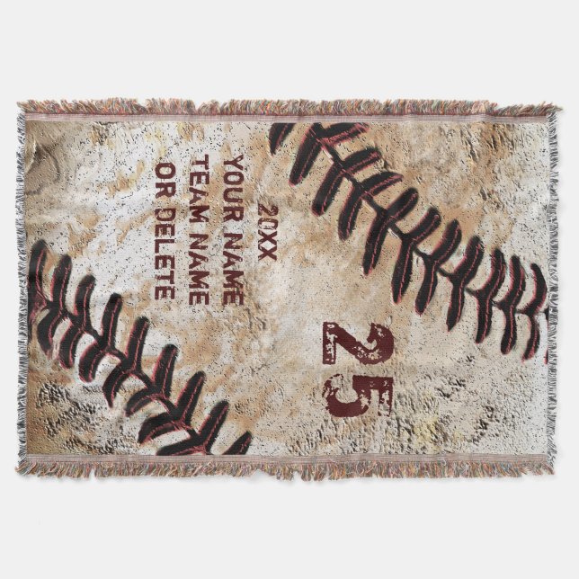 Coolest Personalised Baseball Throw Blanket (Front)