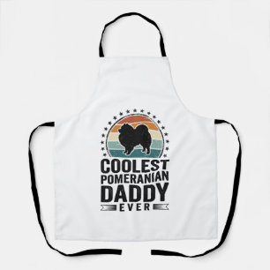 Coolest Pomeranian Daddy Vintage Dog Dad Shirt_1 Apron