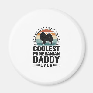 Coolest Pomeranian Daddy Vintage Dog Dad Shirt_1 Magnet