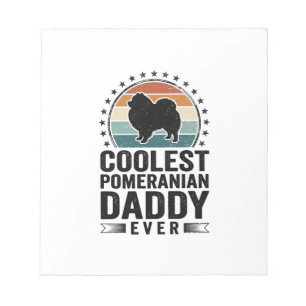 Coolest Pomeranian Daddy Vintage Dog Dad Shirt_1 Notepad