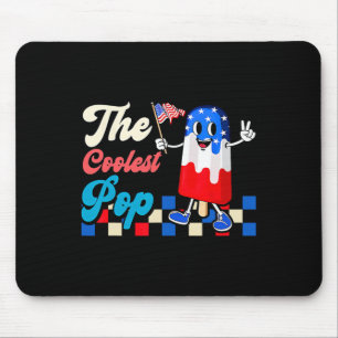 Coolest Pop Ever Popsicle 4th Of July American Fla Mouse Pad