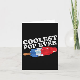 Coolest Pop Ever Popsicle Funny Retro Bomb Fathers Card