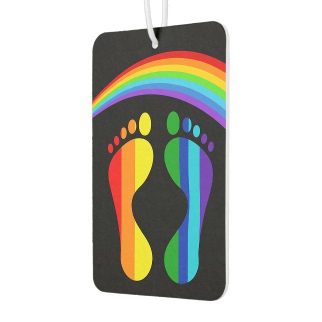 Coolest Pride Rainbow Feet Car Air Freshener (Left)