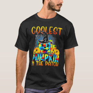 Coolest Pumpkin In The Patch Cool Autism Hallowee T-Shirt