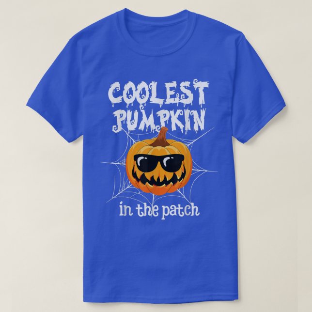 Coolest Pumpkin In The Patch Fall Autumn Halloween T-Shirt (Design Front)