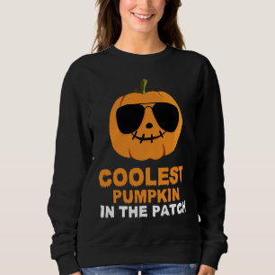 Coolest Pumpkin In The Patch Funny Halloween Kids  Sweatshirt