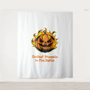 Coolest Pumpkin In The Patch Funny Halloween Men Tapestry
