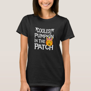 Coolest Pumpkin In The Patch Girls Kids Halloween T-Shirt