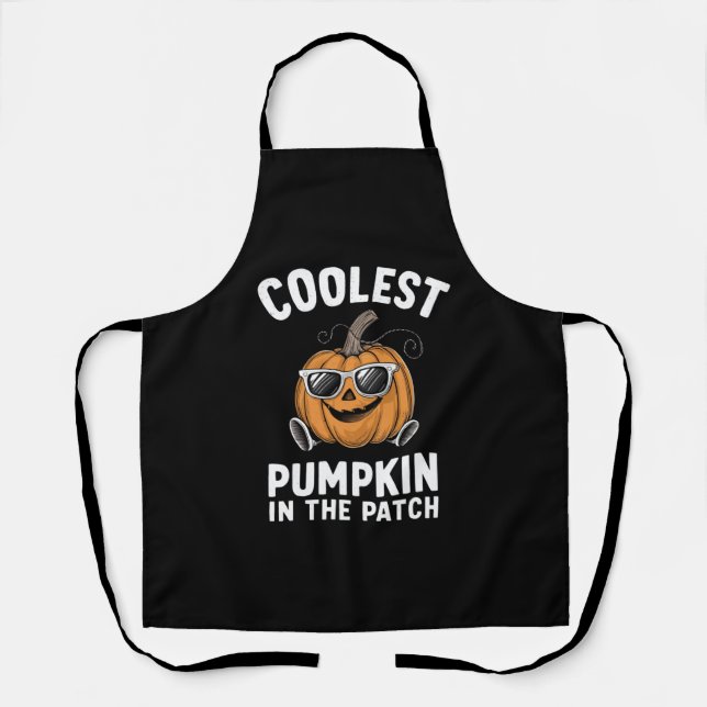 Coolest Pumpkin In The Patch Halloween Apron (Front)