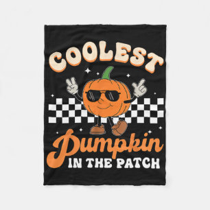 Coolest Pumpkin In The Patch Halloween Boys Girls Fleece Blanket