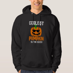 Coolest Pumpkin In The Patch Halloween Boys Girls  Hoodie