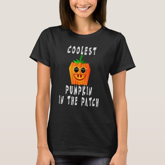 Coolest Pumpkin In The Patch Halloween Boys Girls  T-Shirt (Front)