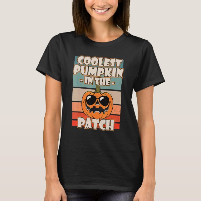 Coolest Pumpkin In The Patch Halloween Boys Girls  T-Shirt (Front)
