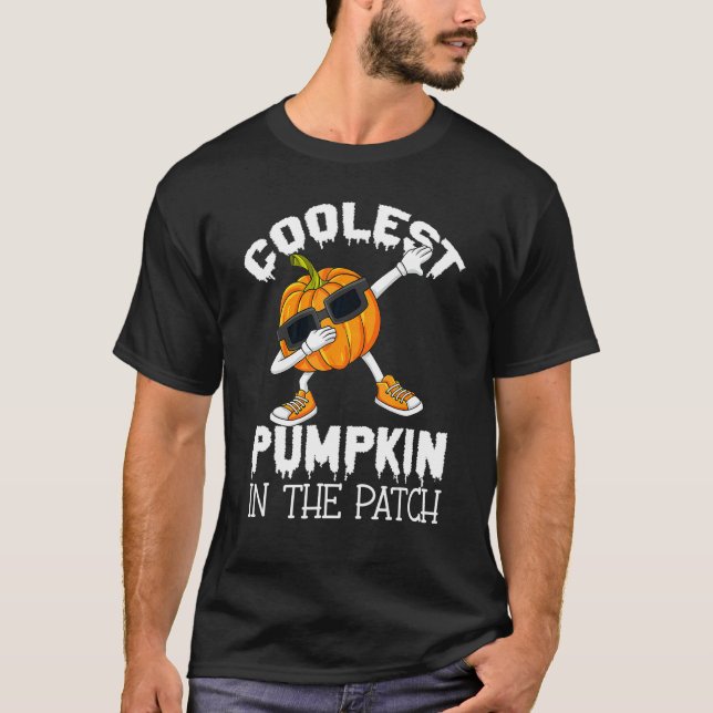 Coolest Pumpkin In The Patch Halloween Boys Girls  T-Shirt (Front)