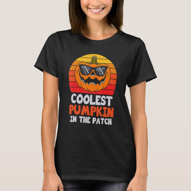 Coolest Pumpkin In The Patch Halloween Boys Girls  T-Shirt (Front)