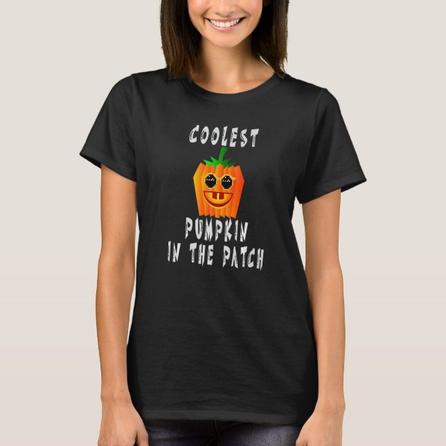 Coolest Pumpkin In The Patch Halloween Boys Girls  T-Shirt (Front)