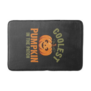 Coolest Pumpkin In The Patch Halloween Design Bath Mat