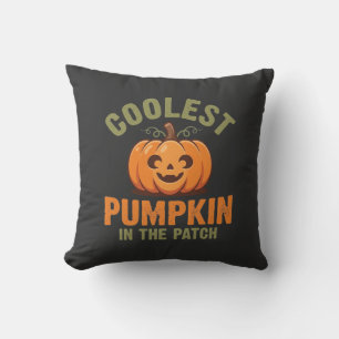 Coolest Pumpkin In The Patch Halloween Design Cushion