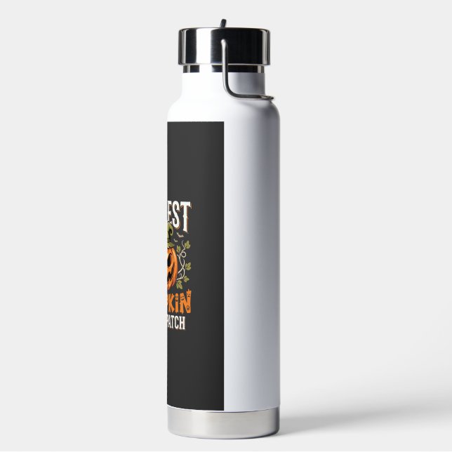 Coolest Pumpkin in the Patch Halloween Design Water Bottle (Left)