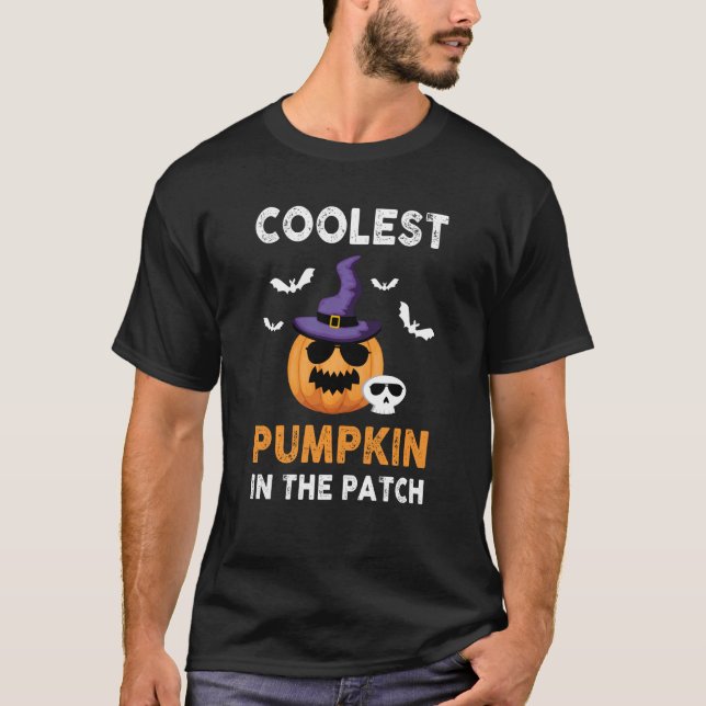 Coolest Pumpkin In The Patch Halloween  Funny Pump T-Shirt (Front)