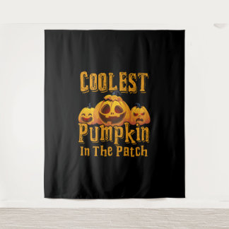 Coolest Pumpkin In The Patch Halloween Funny Tapestry